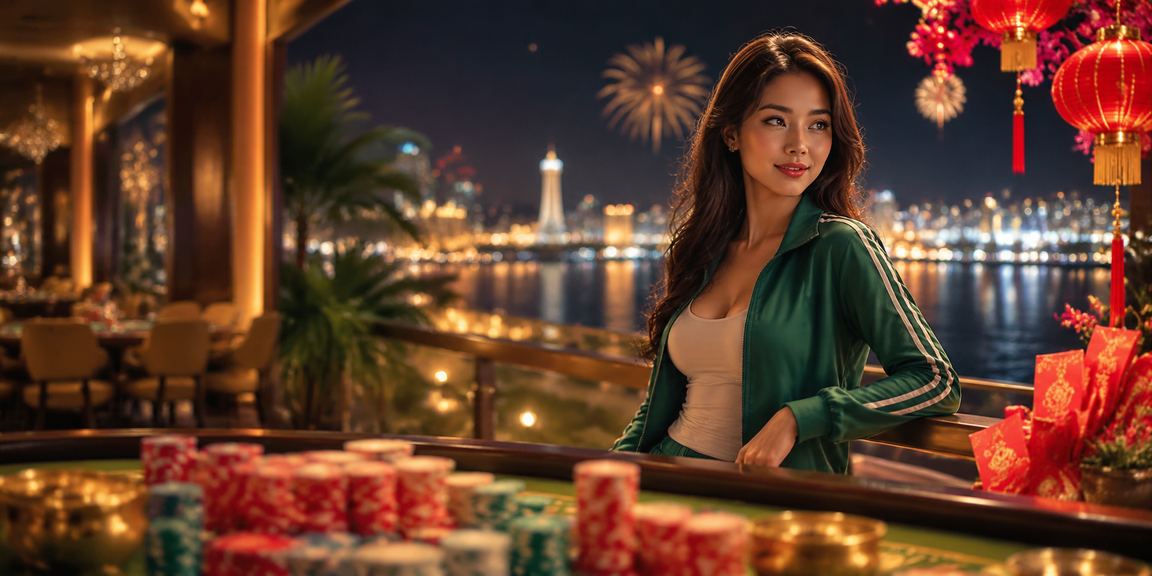 Bàn chơi bài tại Phú Quốc với ánh lồng đèn rực rỡ